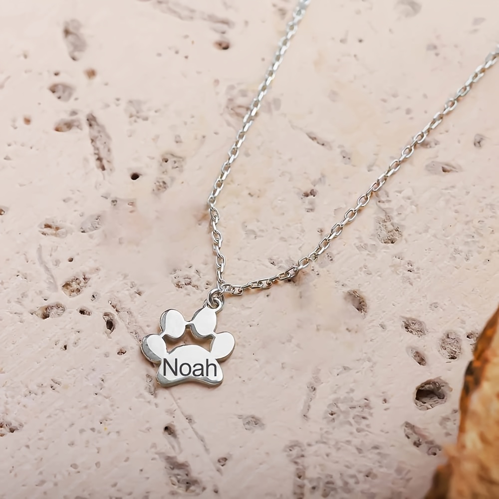 Personalized Women's Pendant Necklace, 18K Gold Plated Cat Claw Charm
